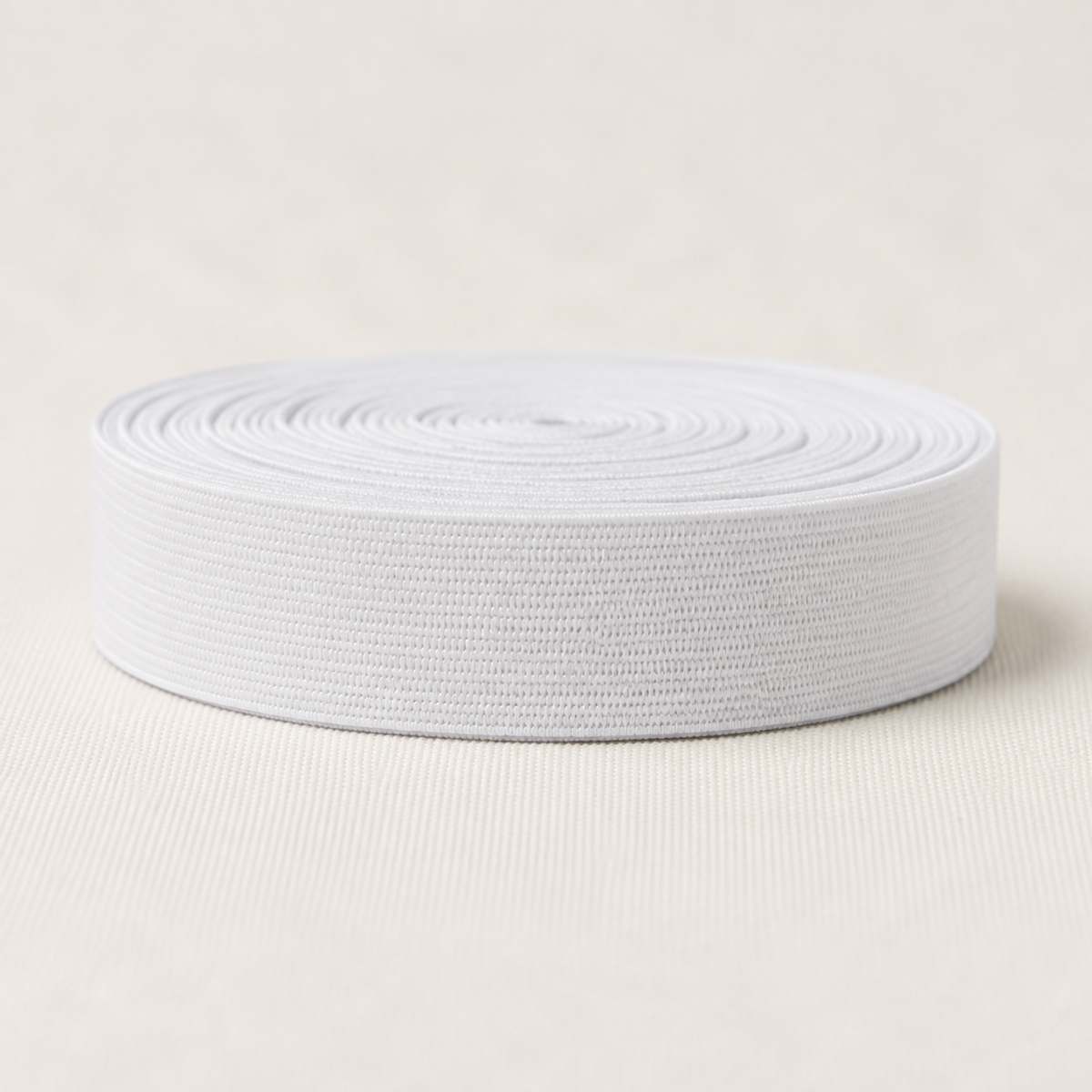 18mm white elastic ie237, side view