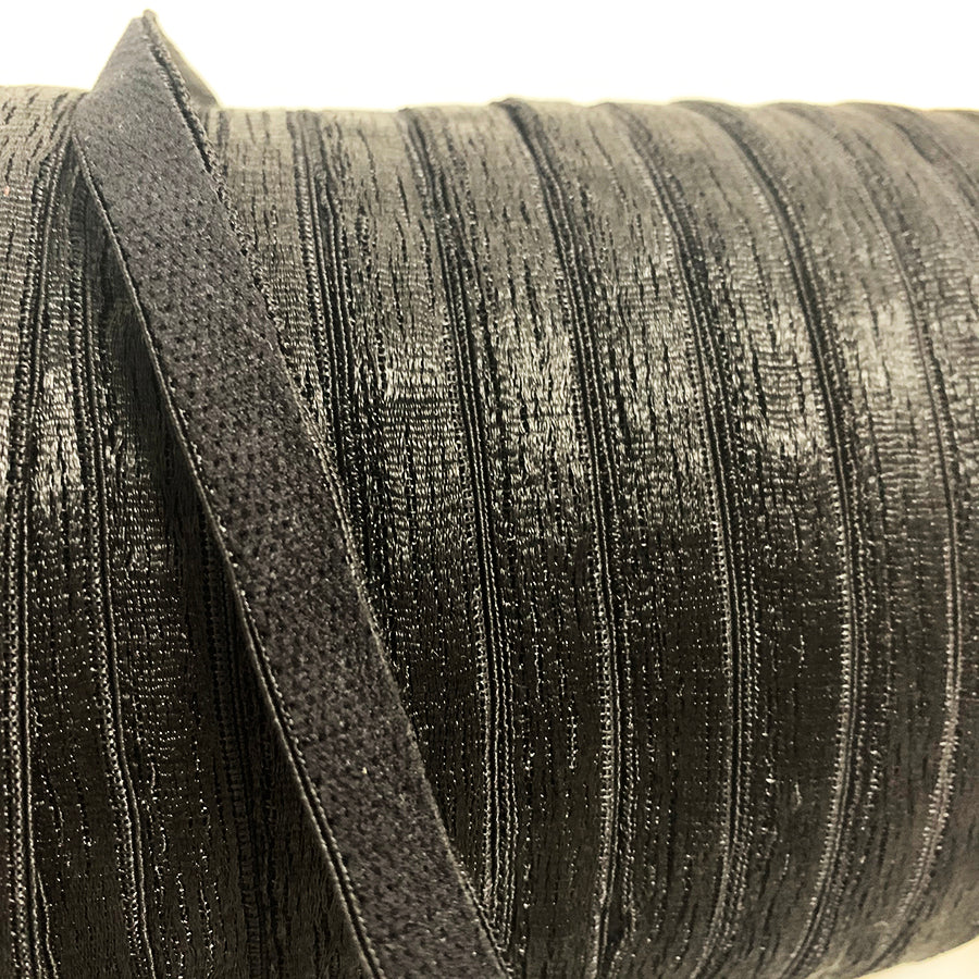12mm Black Plush Woven Mask Elastic F734 – 150m reel | Detail view 3 | Elastix