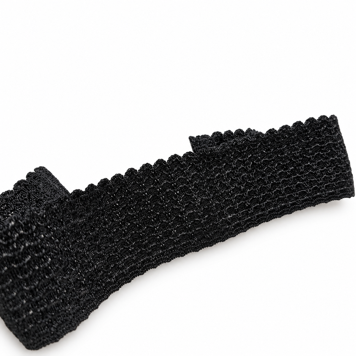 34mm Black Knitted Scallop Elastic – 1,000m carton | Detail view 1 | Elastix