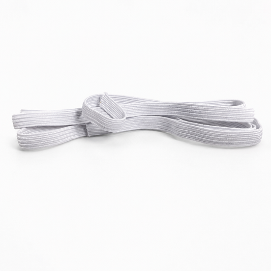 6mm white braided elastic on a reel