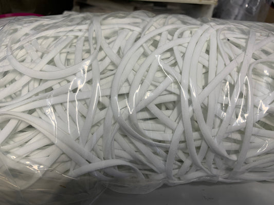 4mm White Woven Mask Elastic – 515m pack | Product view | Elastix