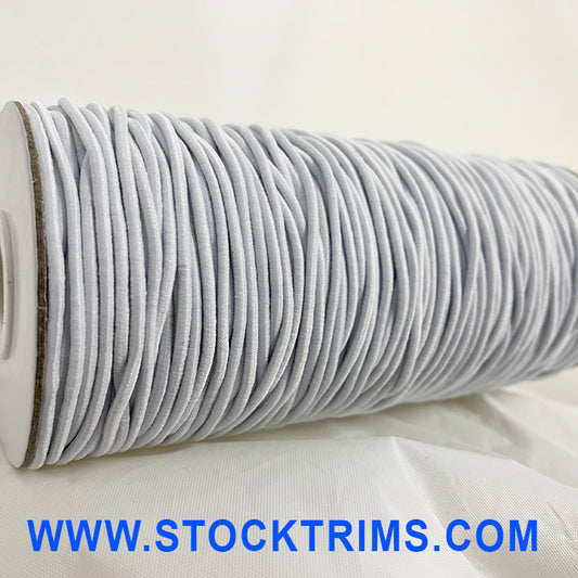 2mm White Round Braided Shock Cord – 100m reel | Product view | Elastix