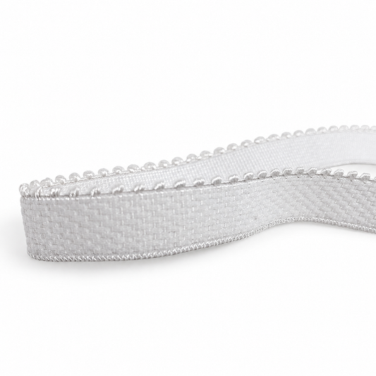 13mm White Picot-Edge Woven Foundation Elastic – 10m pack | Product view | Elastix