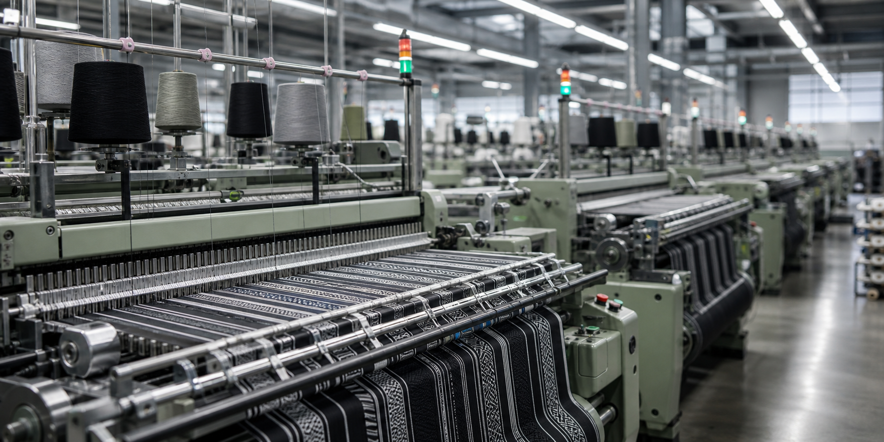 Narrow-fabric weaving looms making woven elastic