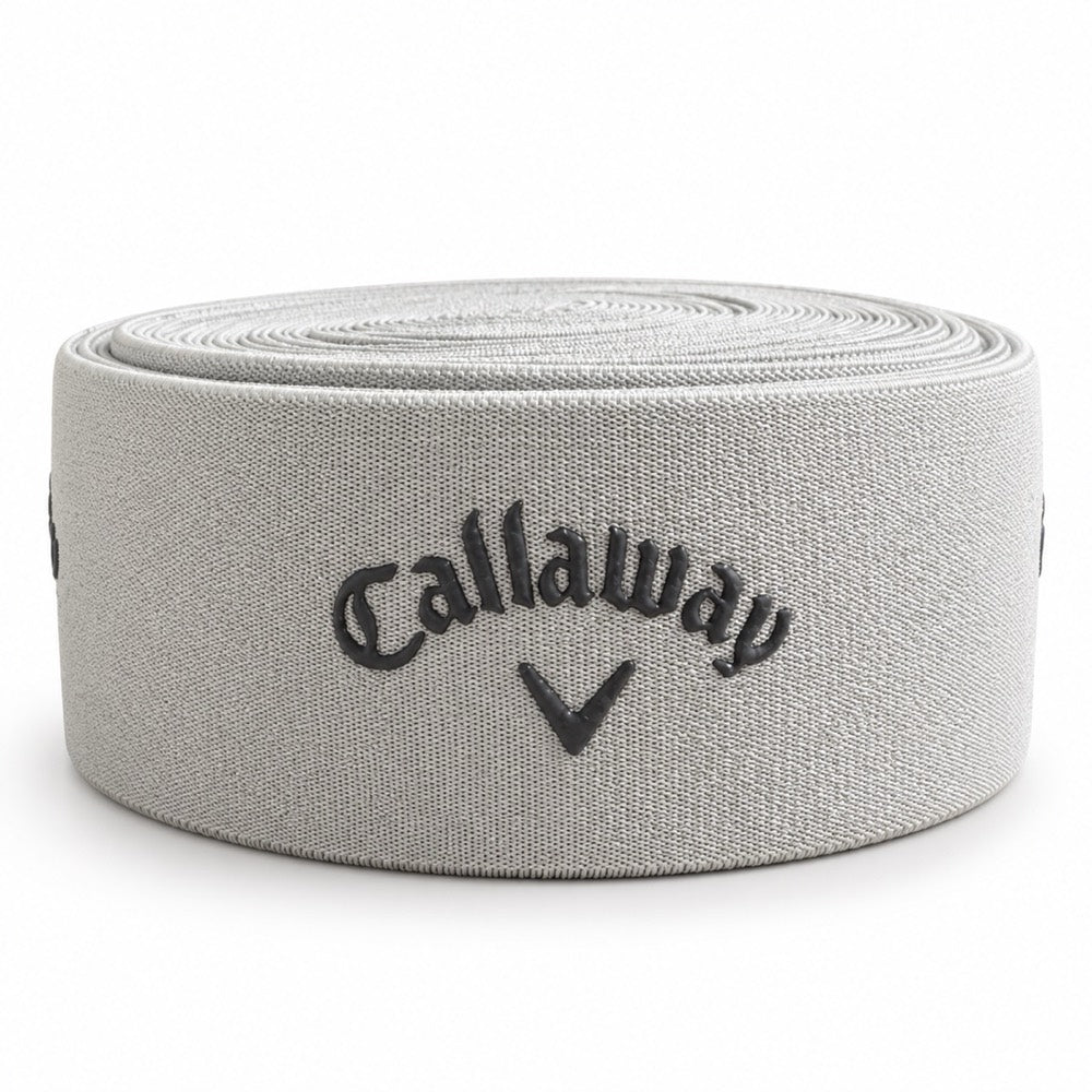 Light grey elastic with a black silicone Callaway logo